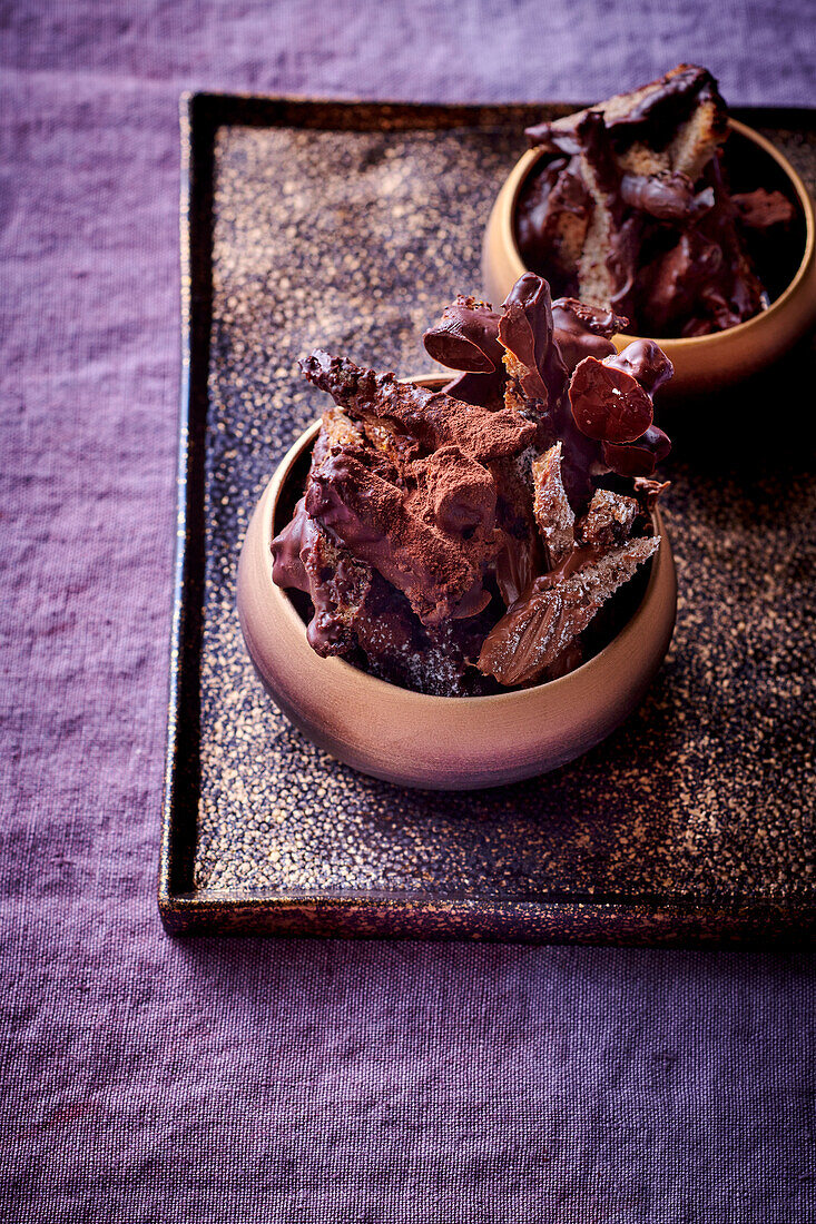 Rochers au chocolat et aux pains Poilâne