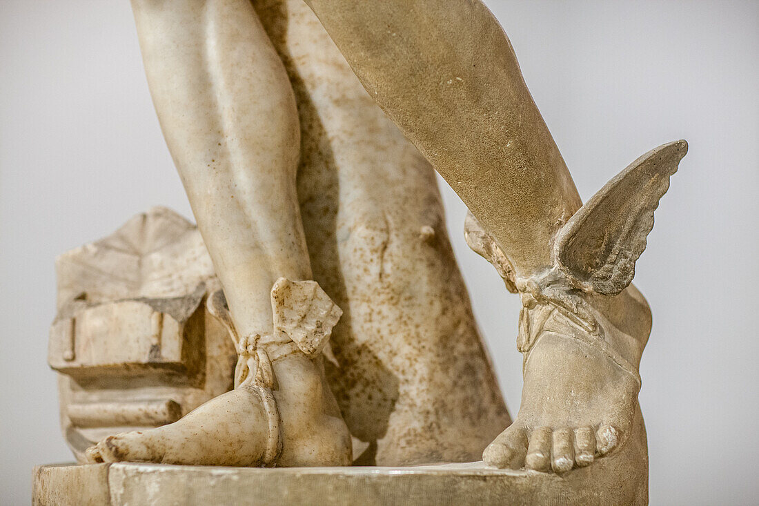 2nd century CE marble statue depicting the god mercury