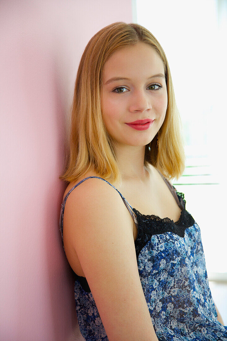 Portrait of Teenage Girl Smiling