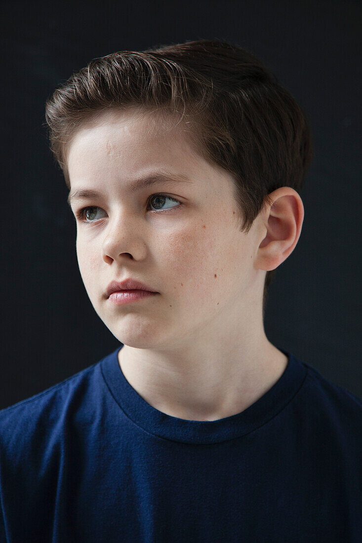 Close up Portrait of Young Boy