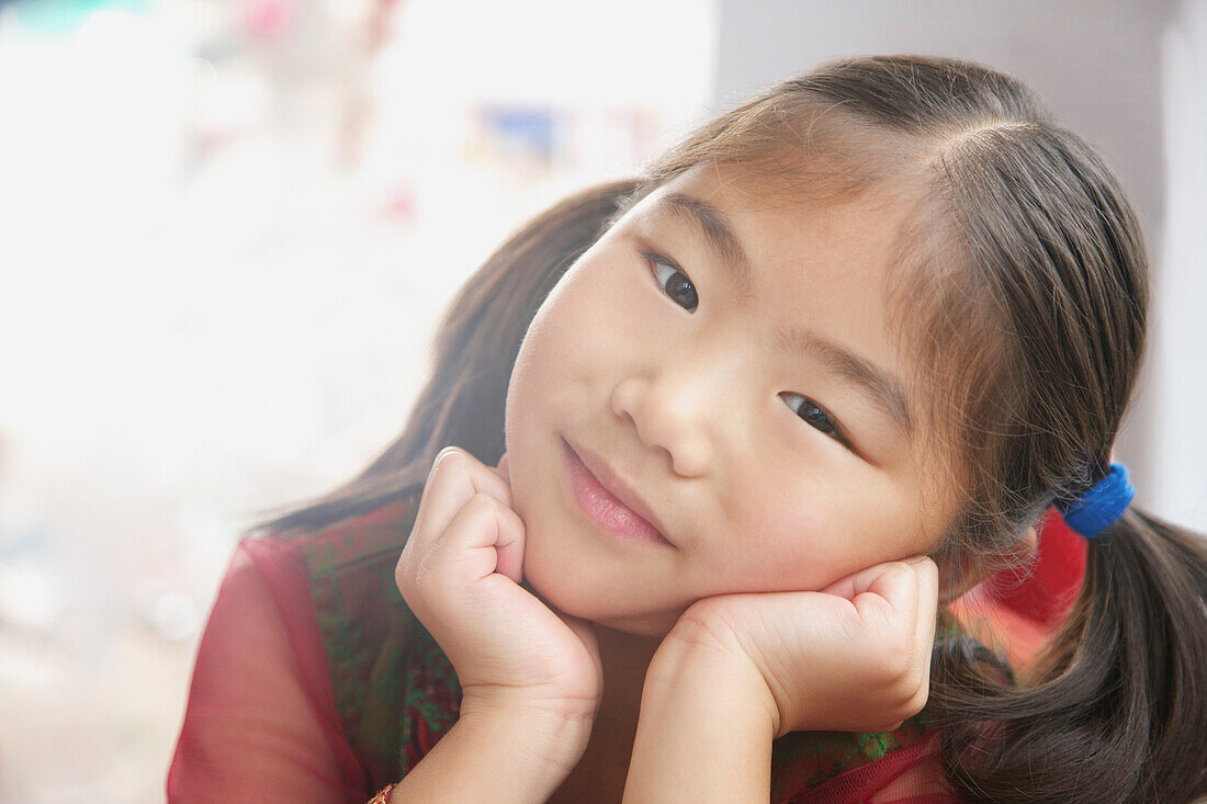 Portrait of Cute Young Girl