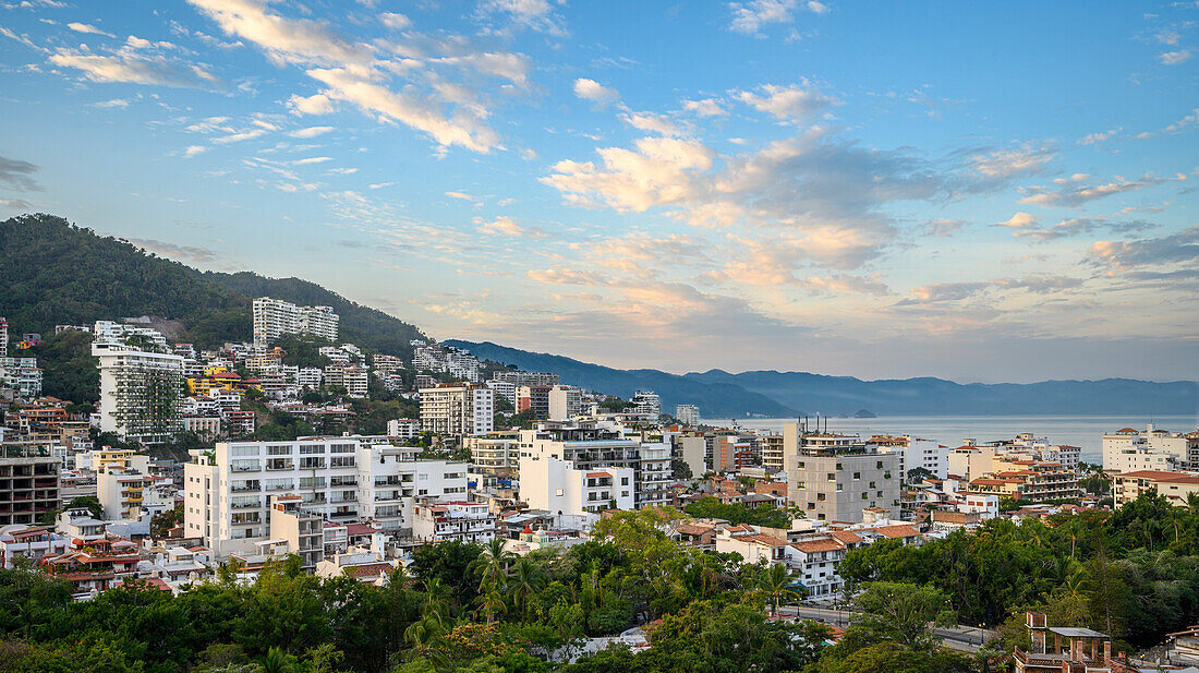 View of Zona Romantica from Casa Kimberly, a luxury boutique hotel in Puerto Vallarta, Mexico.