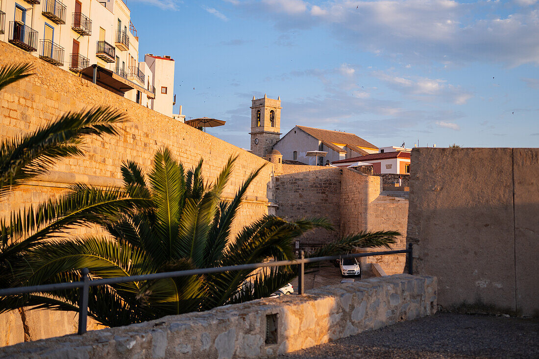 Die Burg Papa Luna in Peñiscola, Castellon, Valencianische Gemeinschaft, Spanien