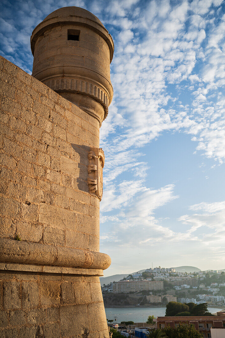 Die Burg Papa Luna in Peñiscola, Castellon, Valencianische Gemeinschaft, Spanien