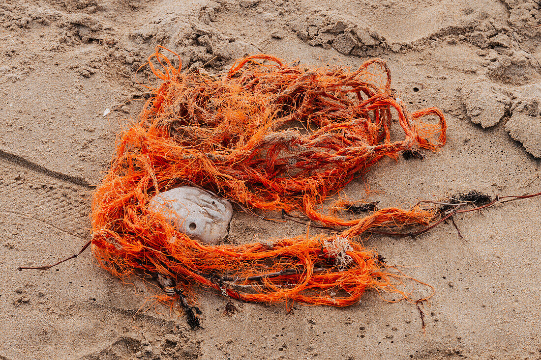 Fishing net on the beach