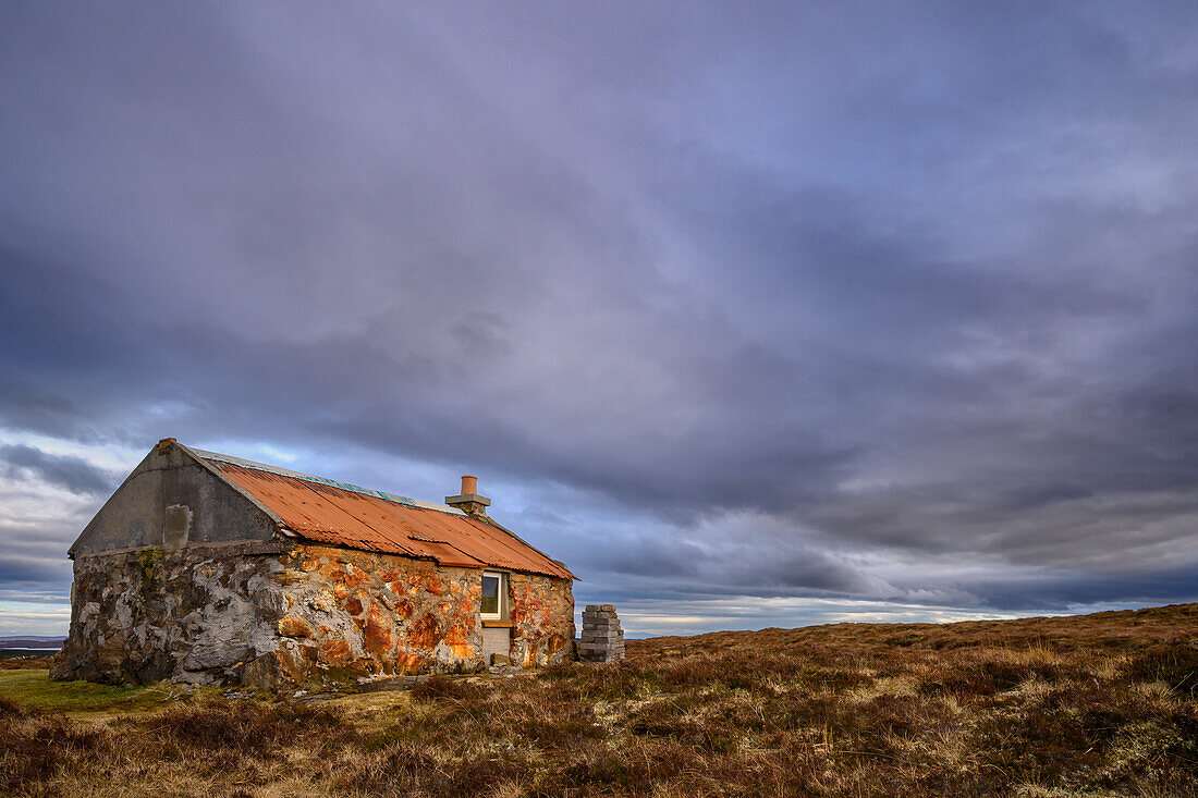 Shieling hut near Achmore on the Isle of Lewis and Harris, Outer Hebrides, Scotland.