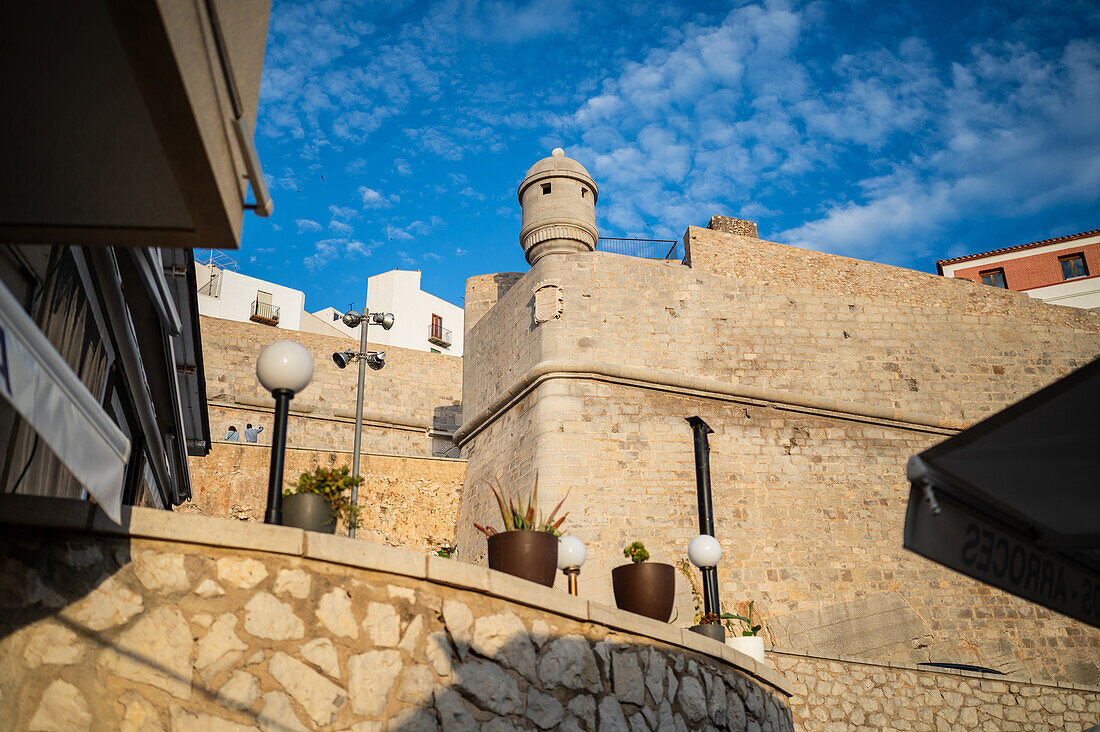 Die Burg Papa Luna in Peñiscola, Castellon, Valencianische Gemeinschaft, Spanien