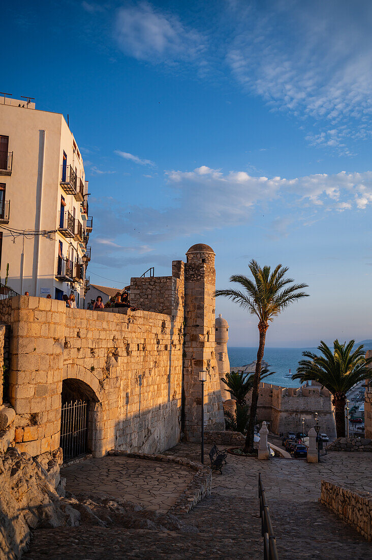 Die Burg Papa Luna in Peñiscola, Castellon, Valencianische Gemeinschaft, Spanien