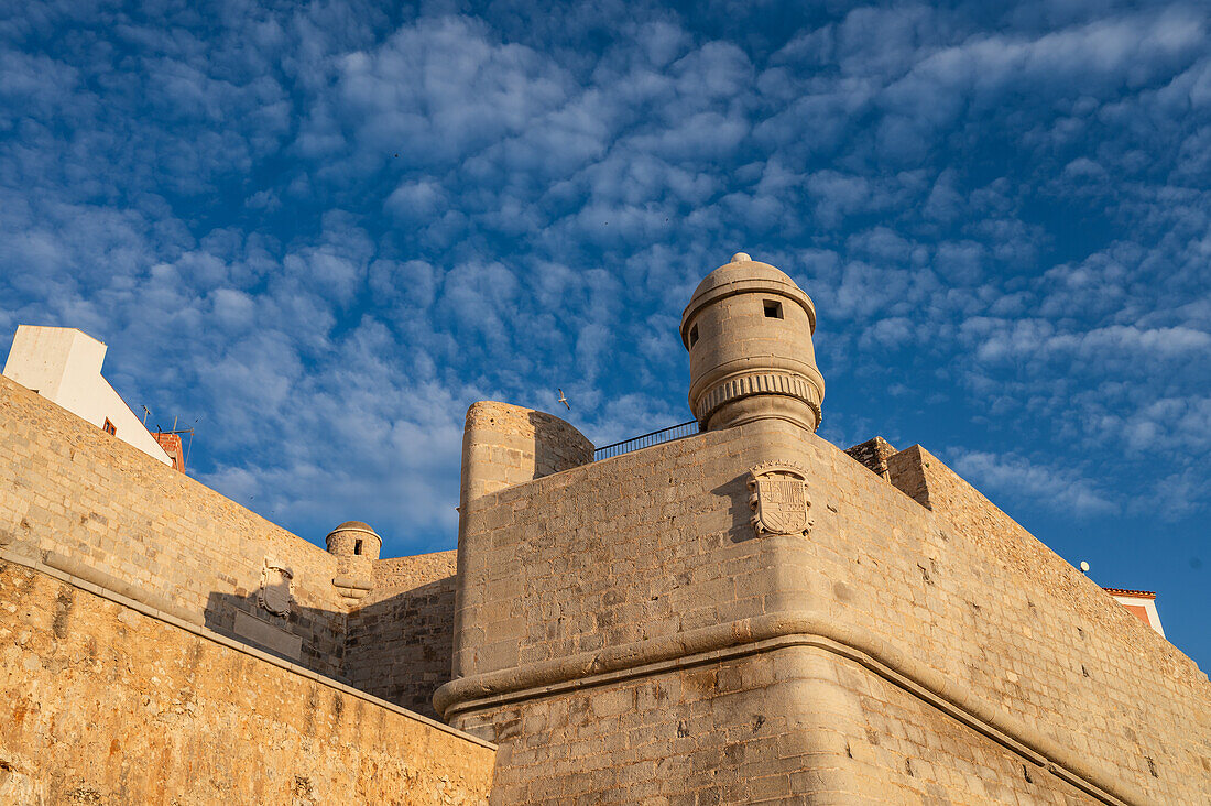 Die Burg Papa Luna in Peñiscola, Castellon, Valencianische Gemeinschaft, Spanien