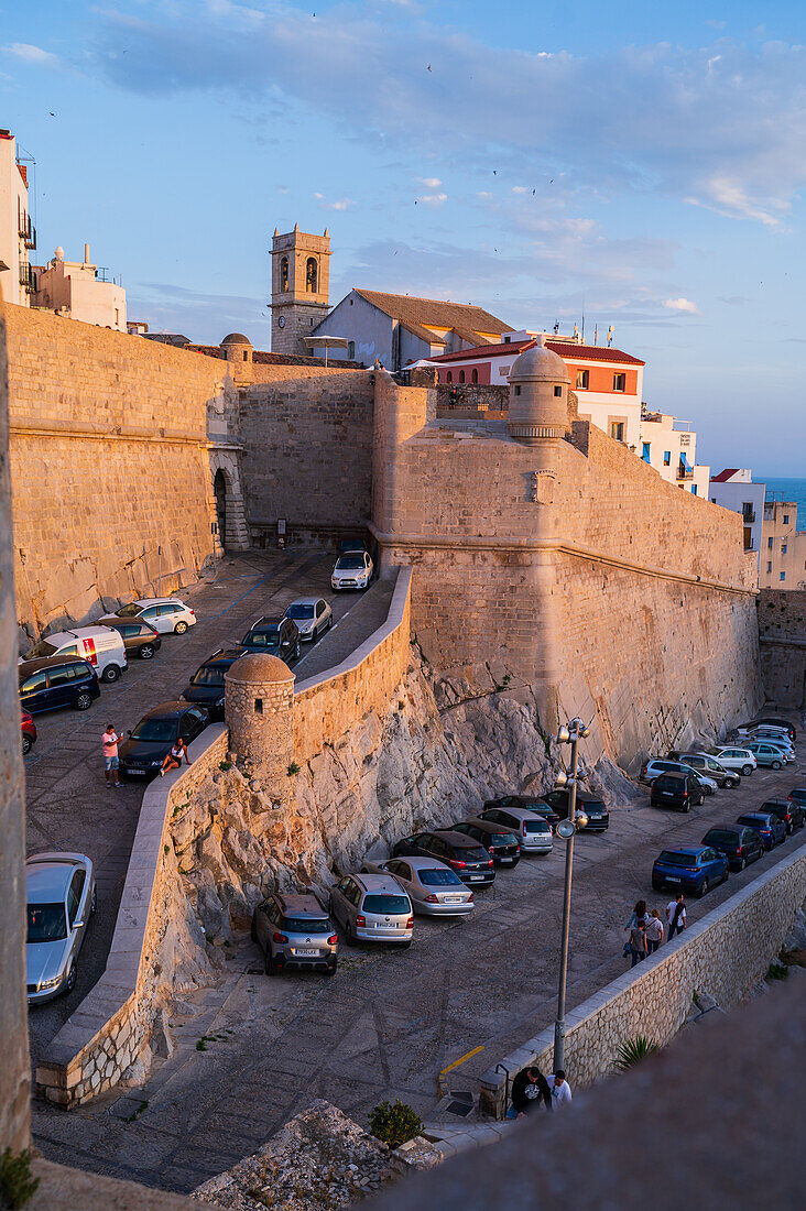 Papa Luna castle in Peñiscola, Castellon, Valencian Community, Spain