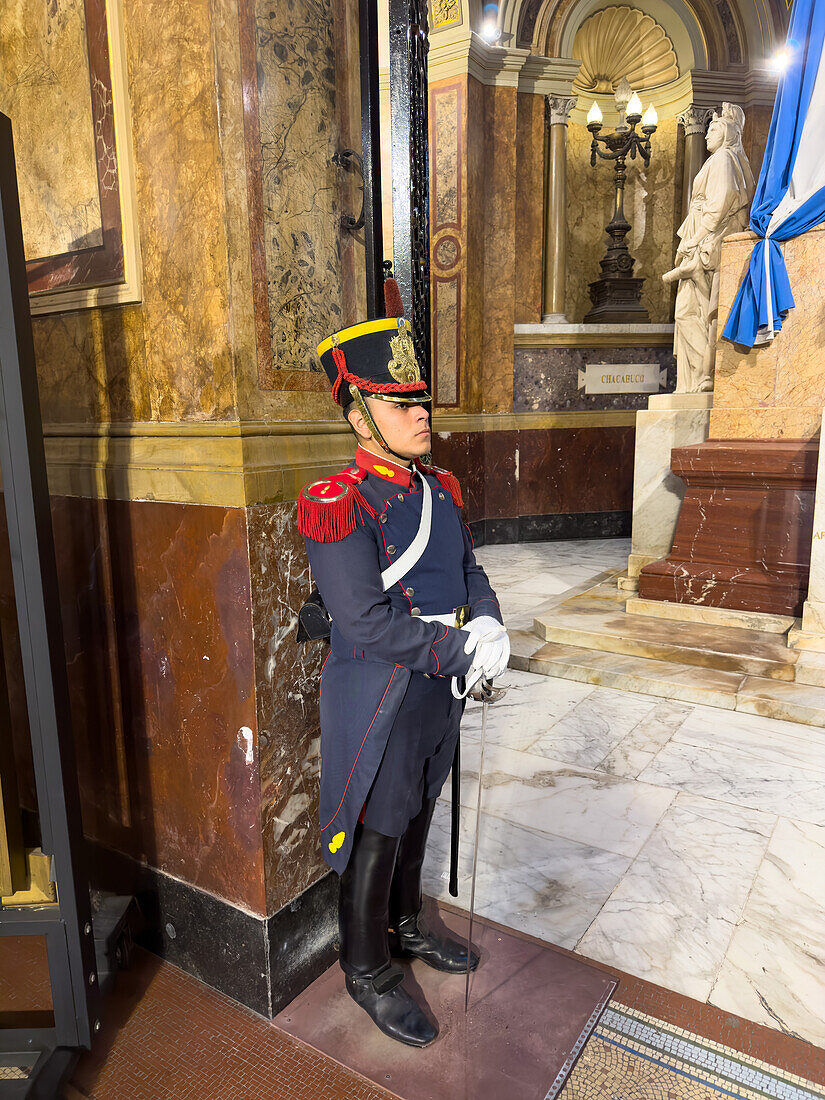 Mausoleum of General Jose de San Martin in the Metropolitan Cathedral, Buenos Aires, Argentina.