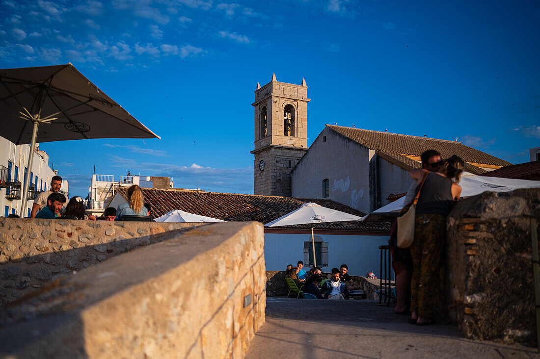 Die Burg Papa Luna in Peñiscola, Castellon, Valencianische Gemeinschaft, Spanien