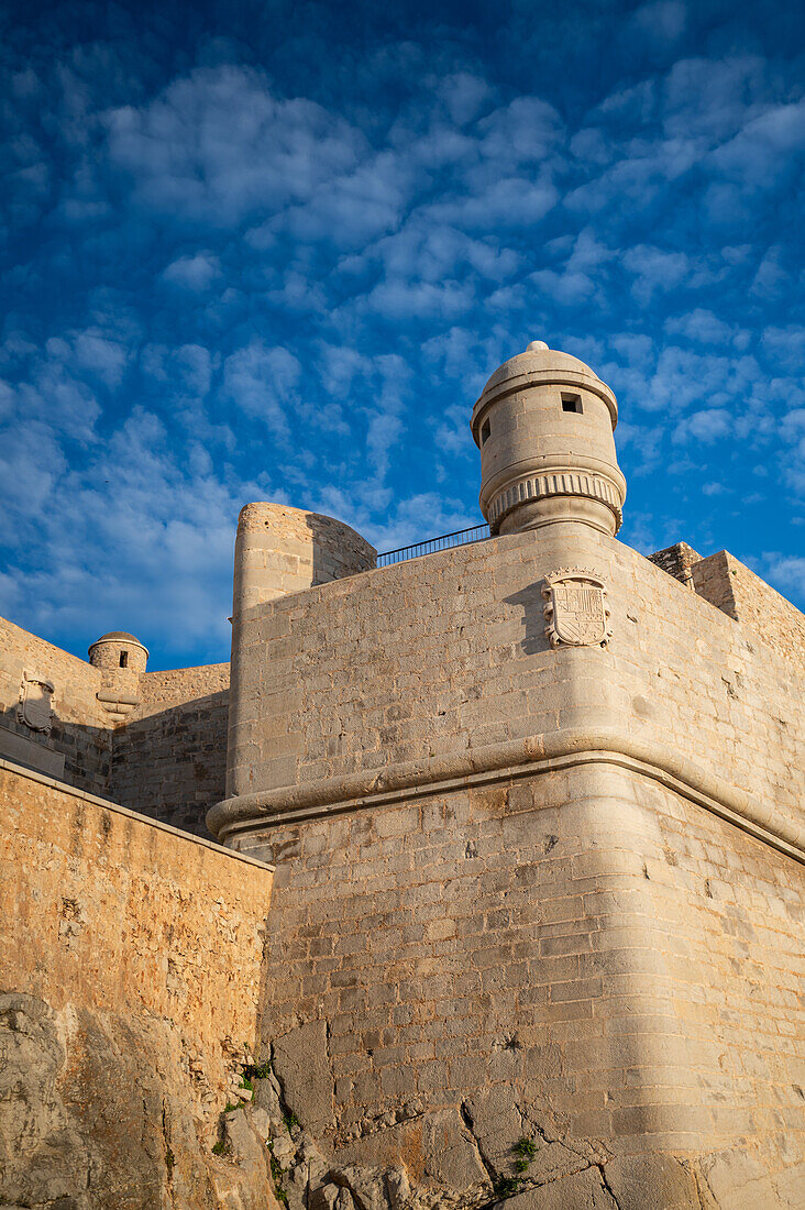 Papa Luna castle in Peñiscola, Castellon, Valencian Community, Spain