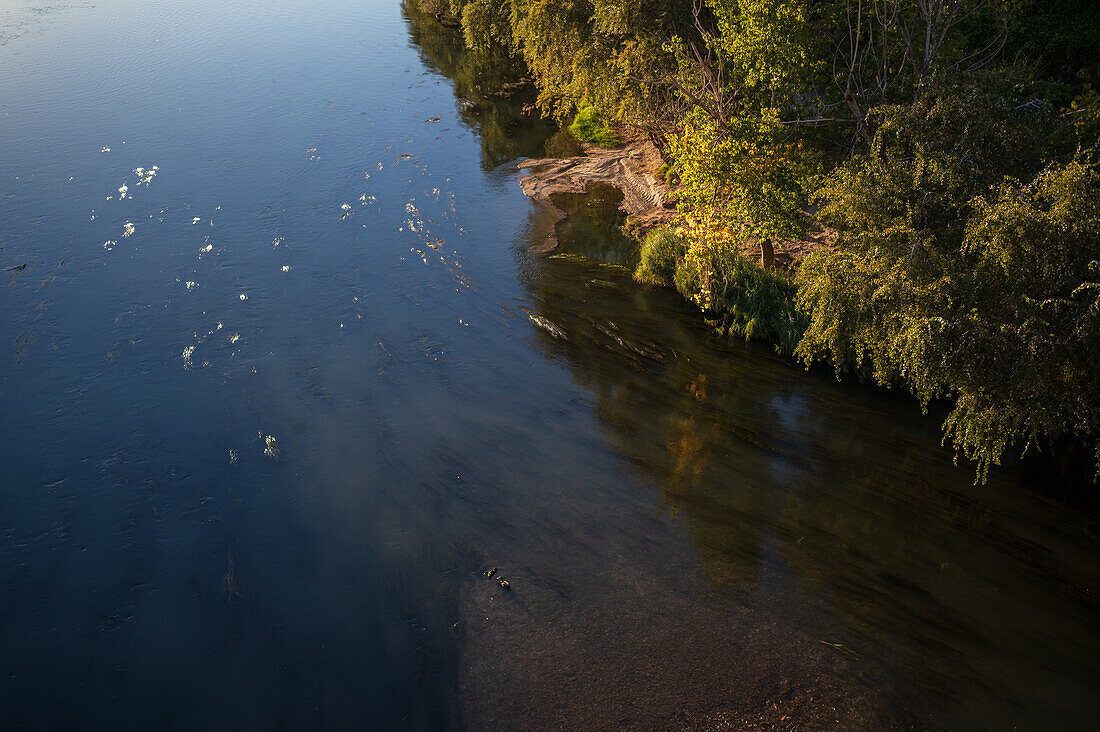 Ebro river at sunset, Zaragoza, Spain