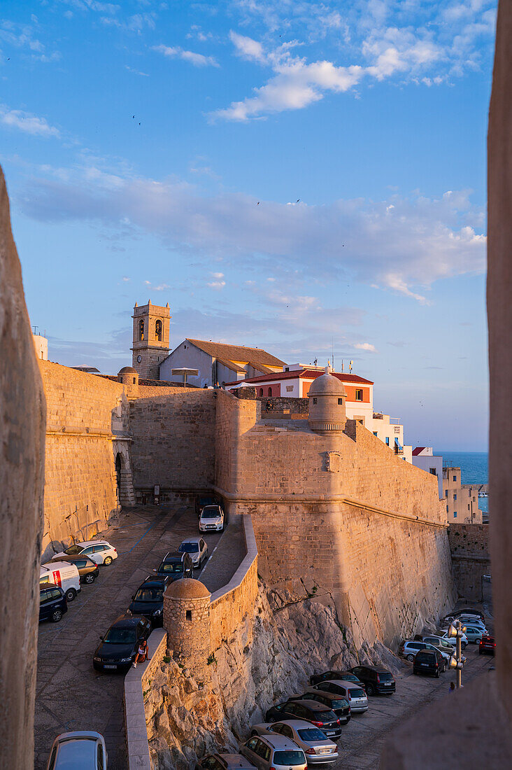 Die Burg Papa Luna in Peñiscola, Castellon, Valencianische Gemeinschaft, Spanien