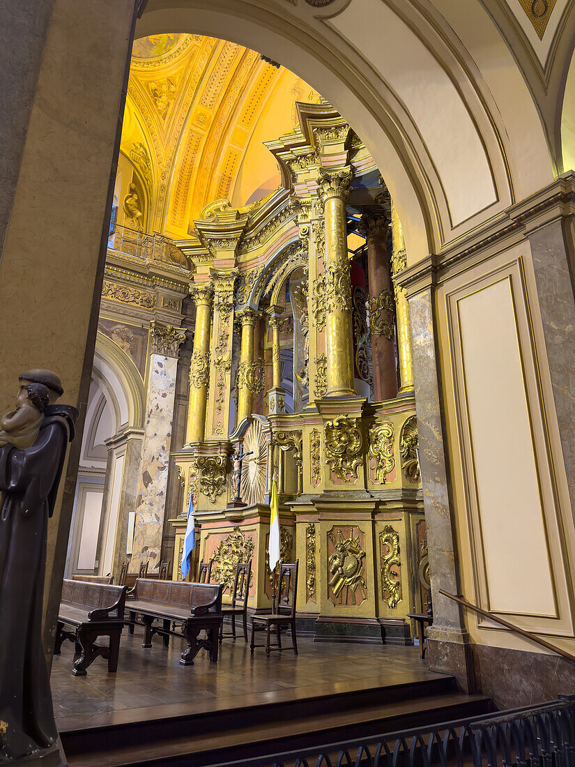 The main altarpiece in the apse of the Metropolitan Cathedral, Buenos Aires, Argentina.