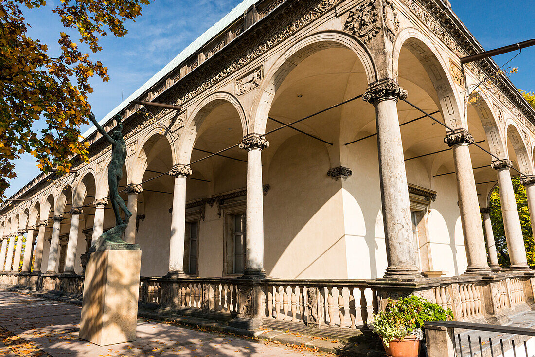 Renaissance Summer Palace, Letohradek, built 1564, in autumn, Royal Gardens, Prague Castle, Hradcany, UNESCO World Heritage Site, Prague, Czechia, Europe