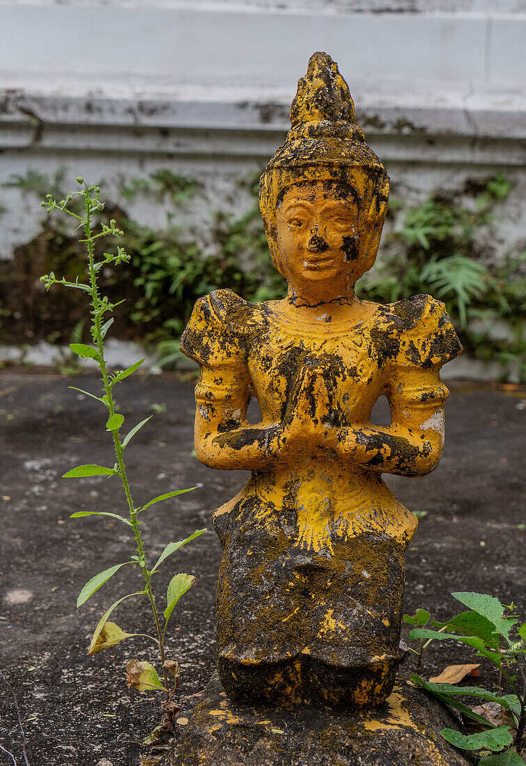 Statue, Wat Pa Daeng Buddhist temple in the forest above Chiang Mai, Thailand, Southeast Asia, Asia