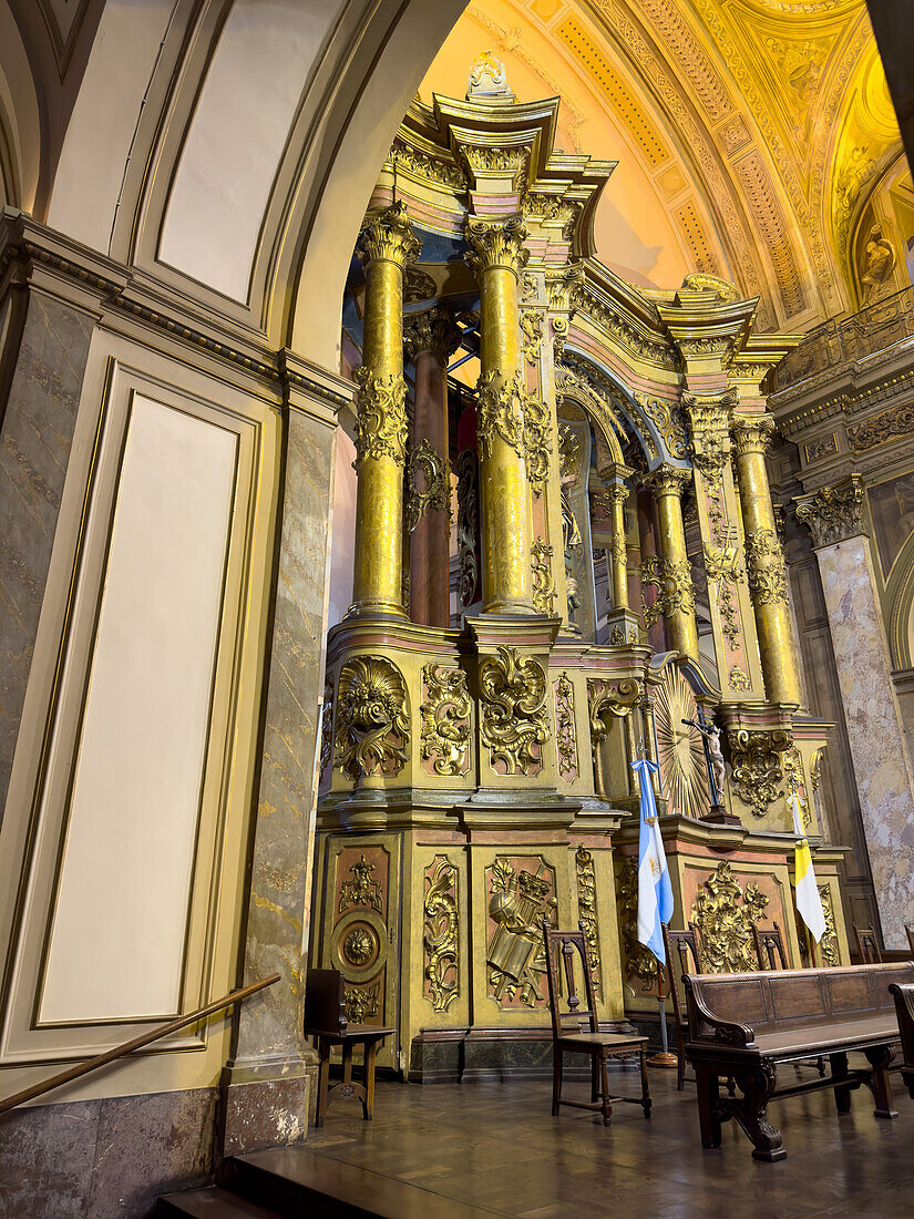 The main altarpiece in the apse of the Metropolitan Cathedral, Buenos Aires, Argentina.