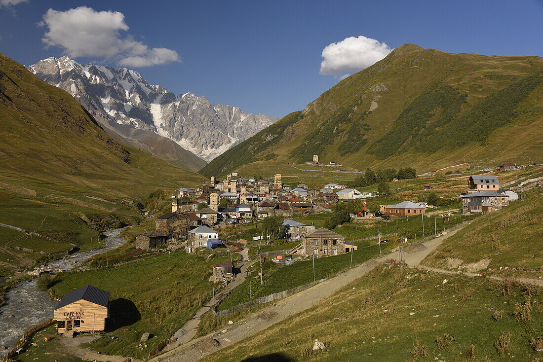 Dorf Ushguli, UNESCO-Weltkulturerbe, Swanetien, Kaukasus, Georgien, Zentralasien, Asien