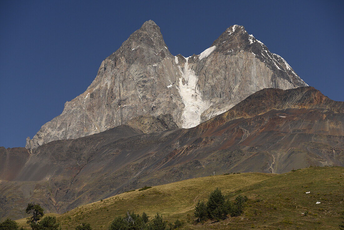 Mount Ushba, Svaneti, Caucasus, Georgia, Central Asia, Asia