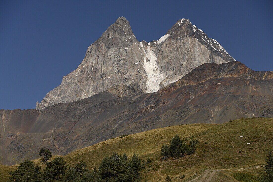 Mount Ushba, Svaneti, Caucasus, Georgia, Central Asia, Asia