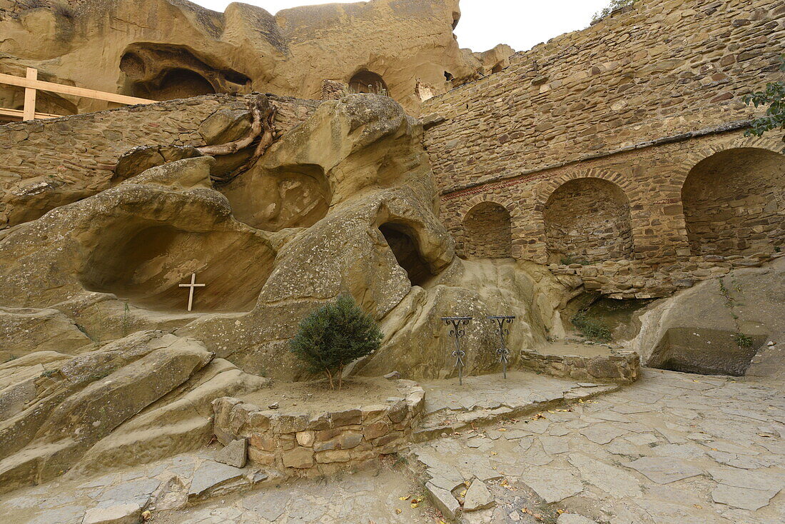 David Gareja, a rock-hewn Georgian Orthodox monastery complex located in the Kakheti region, Georgia, Central Asia, Asia