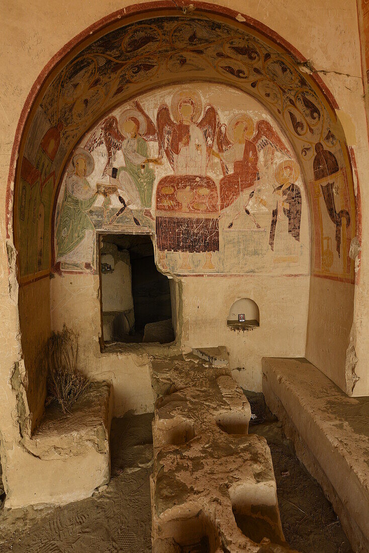 David Gareja, a rock-hewn Georgian Orthodox monastery complex located in the Kakheti region, Georgia, Central Asia, Asia