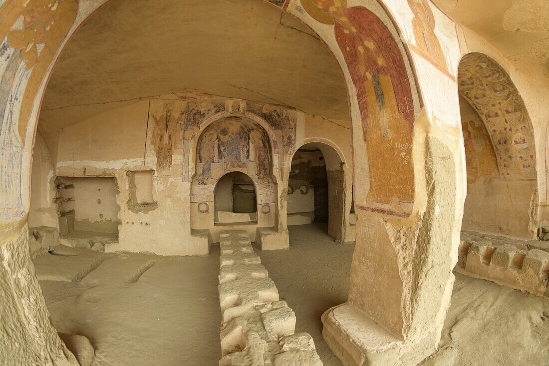 David Gareja, a rock-hewn Georgian Orthodox monastery complex located in the Kakheti region, Georgia, Central Asia, Asia