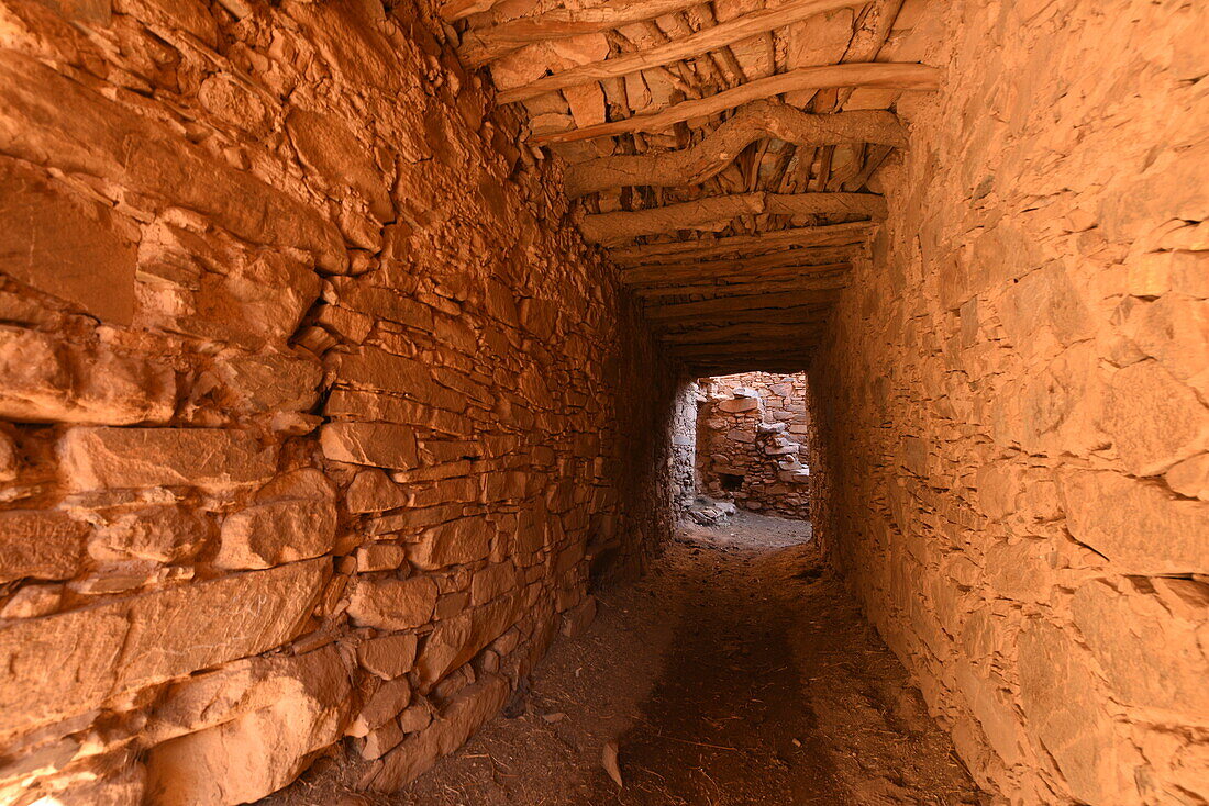 Berber granary, Agadir Tashelhit, in the form of a fortress, Anti-Atlas mountains, Morocco, North Africa, Africa