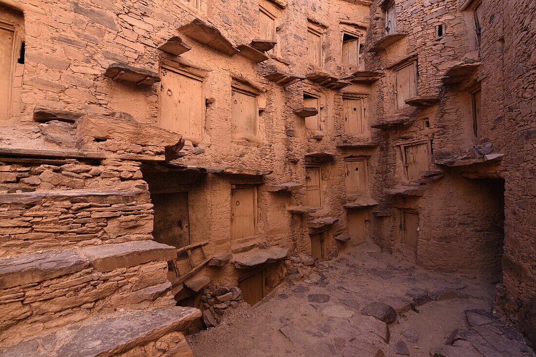 Das verlassene Dorf Amassine, Anti-Atlas, Marokko, Nordafrika, Afrika