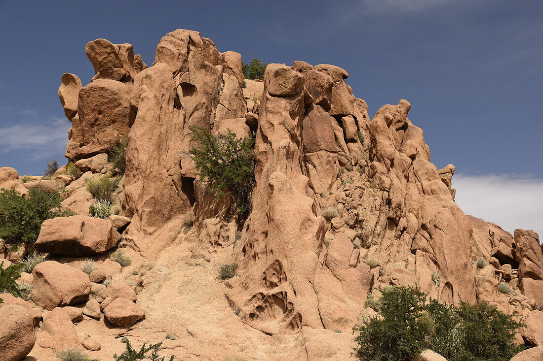 Malerische Felsformationen in Tafraoute, Anti-Atlas, Marokko, Nordafrika, Afrika