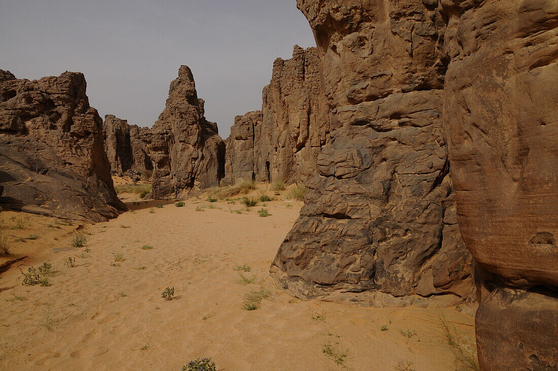 Bizarre world of strange rock formations of Meghedet (Magatgat) (Meggedet), Fezzan, Libya, North Africa, Africa