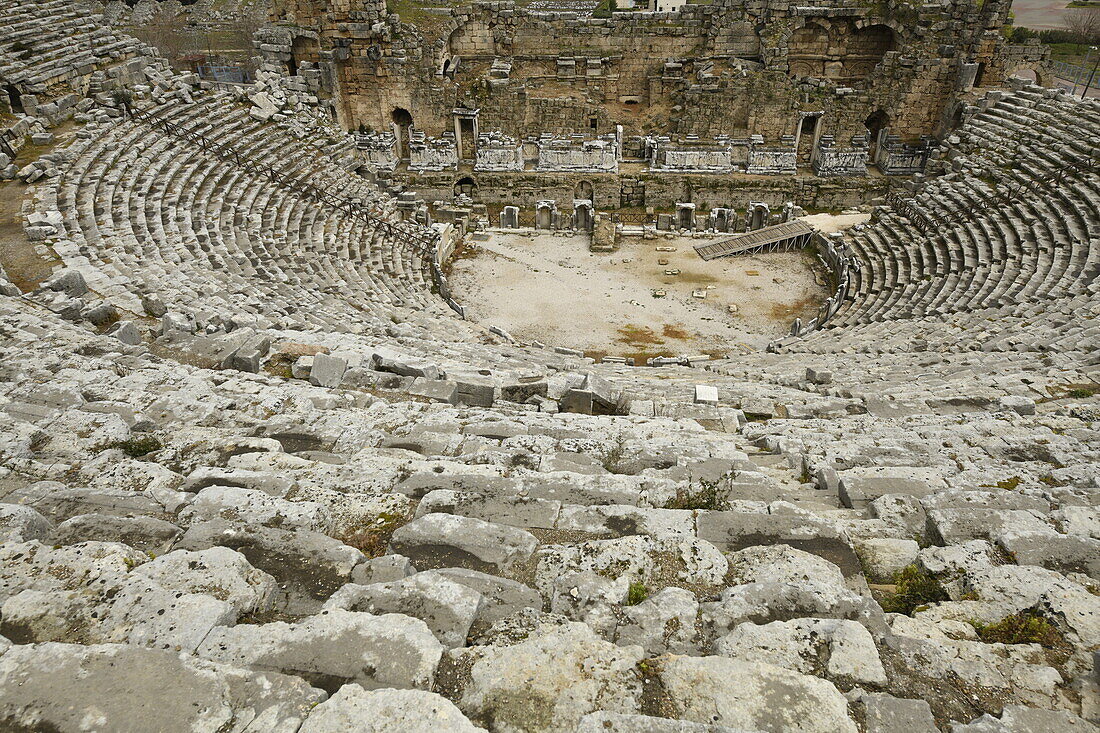 Ancient City of Hierapolis, Pamukkale, UNESCO World Heritage Site, Anatolia, Turkey, Asia Minor, Asia