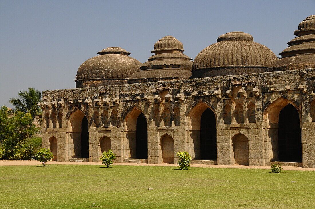 Elefantenställe, Hampi, UNESCO-Welterbe, Karnataka, Indien, Asien