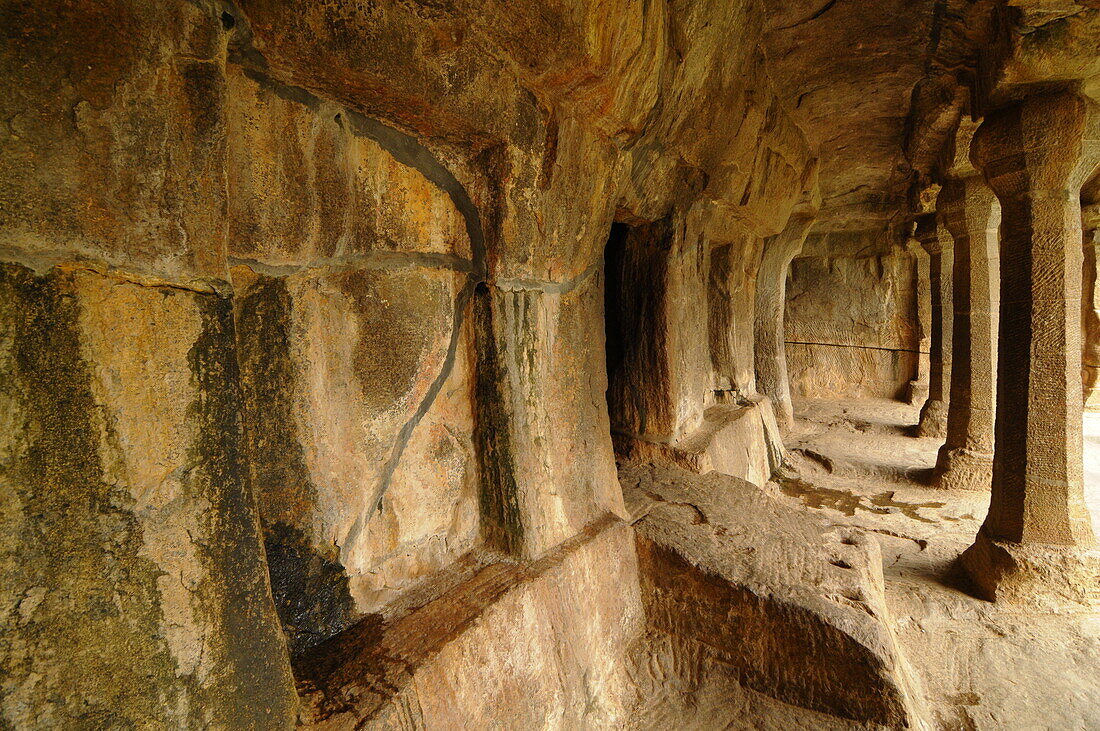 Panchapandava-Höhlentempel, UNESCO-Weltkulturerbe, Mahabalipuram, Tamil Nadu, Indien, Asien