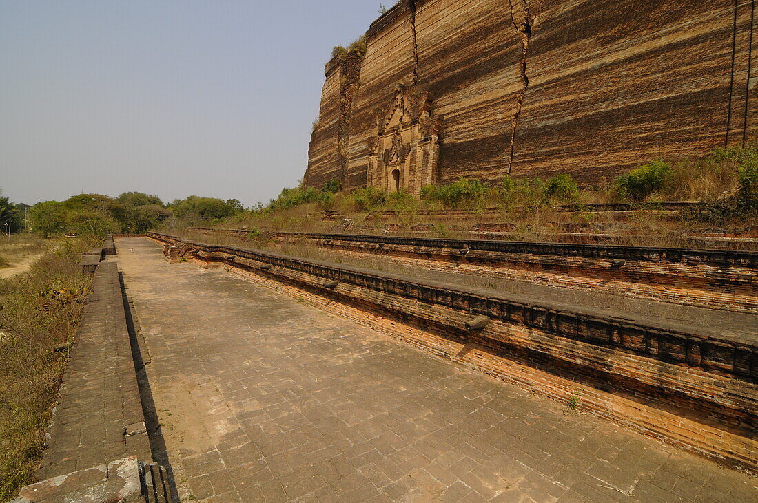 Uncompleted pagoda of Mingun, near Mandalay, Sagaing District, Myanmar, Asia