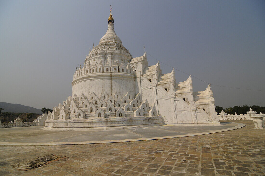 Hsinbyume Pagoda (Myatheindan Pagoda), Mingun, near Mandalay, Sagaing District, Myanmar, Asia