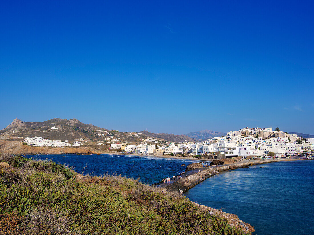 Cityscape of Chora, Naxos City, Naxos Island, Cyclades, Greek Islands, Greece, Europe