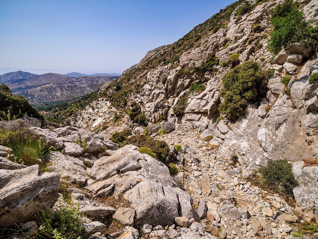 Weg zum Berg Zas (Zeus), Insel Naxos, Kykladen, Griechische Inseln, Griechenland, Europa