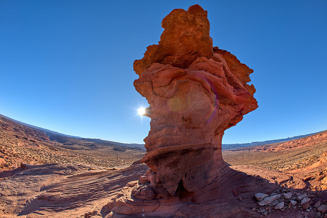 A sandstone hoodoo at Ferry Swale in the Glen Canyon Recreation Area near Page, Arizona, United States of America, North America