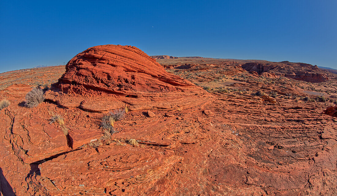 A fossilized sand dune in the shape of a dome near the Spur Canyon at Horseshoe Bend, Arizona, United States of America, North America