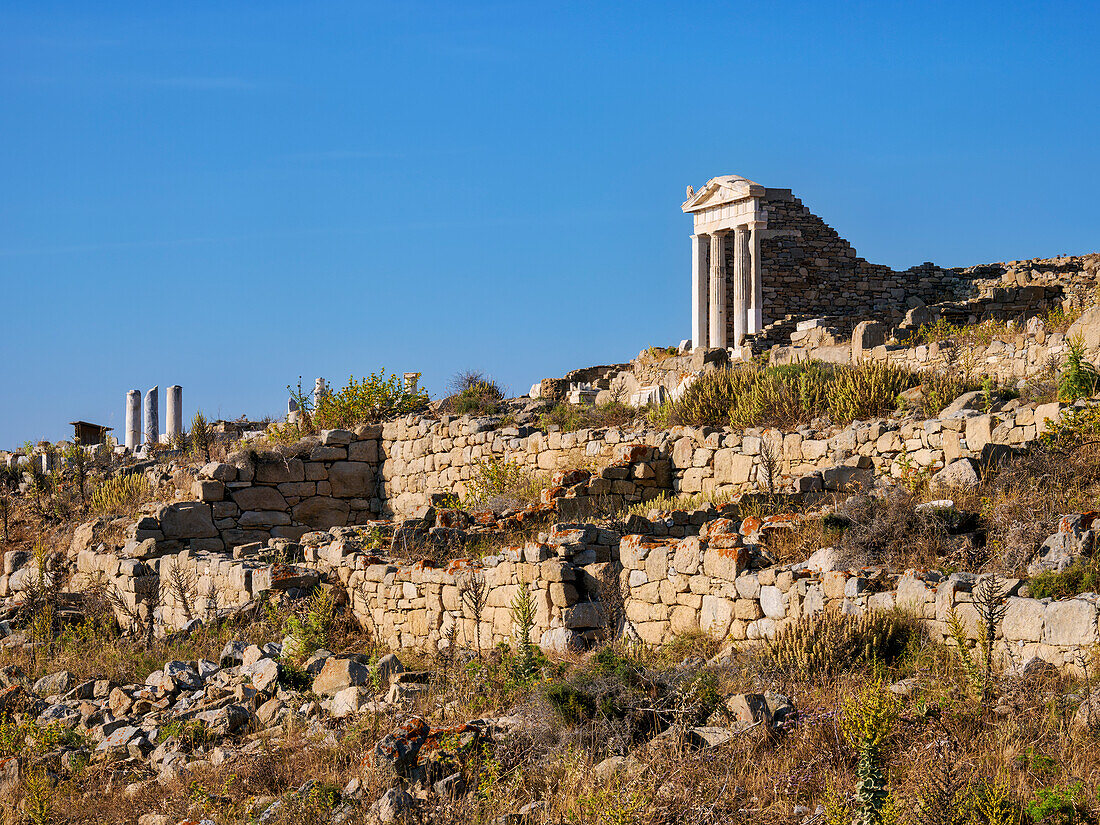 Isis-Tempel, Archäologische Stätte von Delos, UNESCO-Welterbe, Insel Delos, Kykladen, Griechische Inseln, Griechenland, Europa