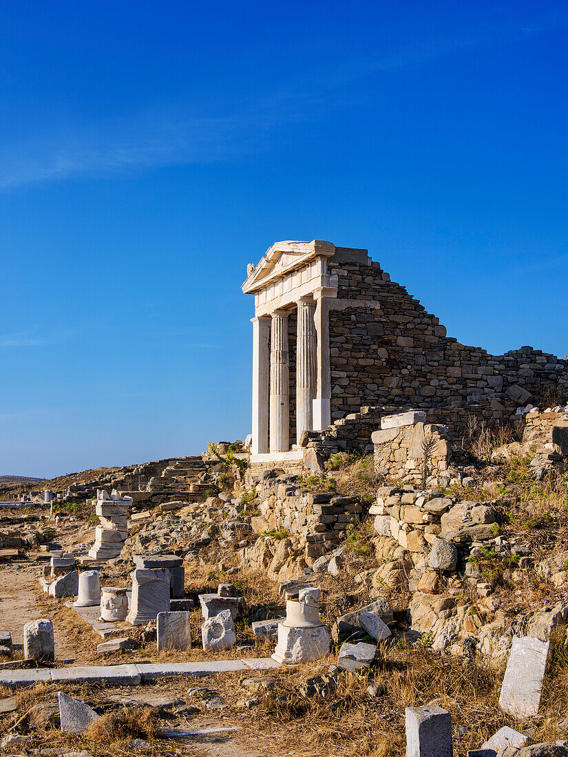 Isis-Tempel, Archäologische Stätte von Delos, UNESCO-Welterbe, Insel Delos, Kykladen, Griechische Inseln, Griechenland, Europa