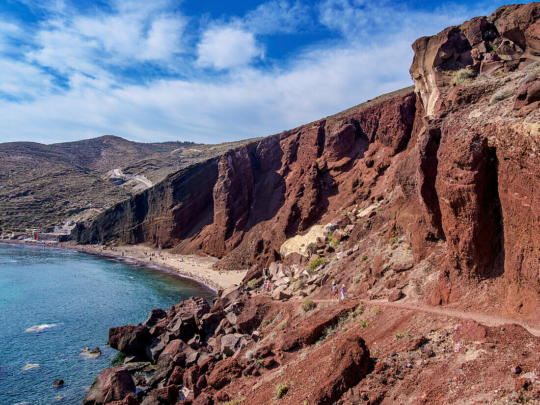 Der rote Strand, Insel Santorin (Thira), Kykladen, Griechische Inseln, Griechenland, Europa