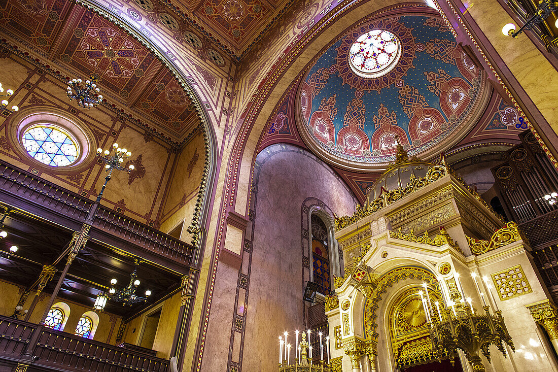 Interior, Great Synagogue of Budapest, Hungary, Europe