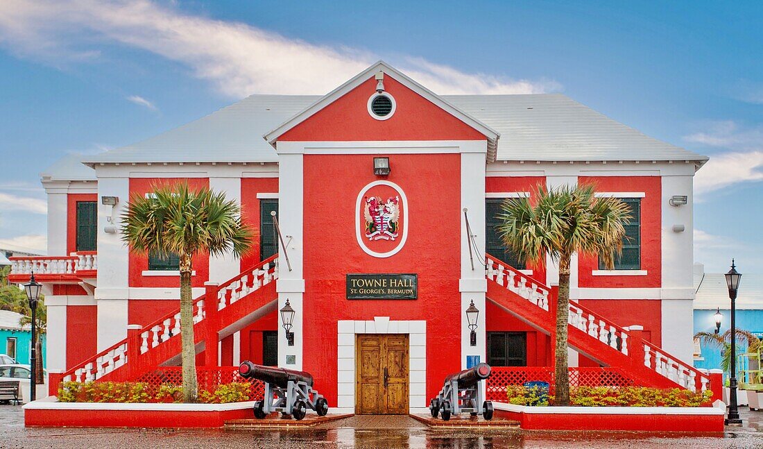 Das Rathaus, erbaut 1782, in St. George's, der ursprünglichen Hauptstadt von Bermuda, Bermuda, Nordatlantik, Nordamerika