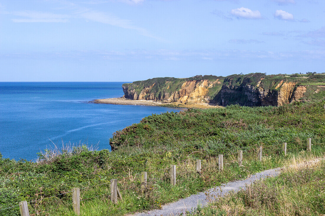 La Pointe du Hoc, Cricqueville-en-Bessin, Calvados, Normandie, Frankreich, Europa