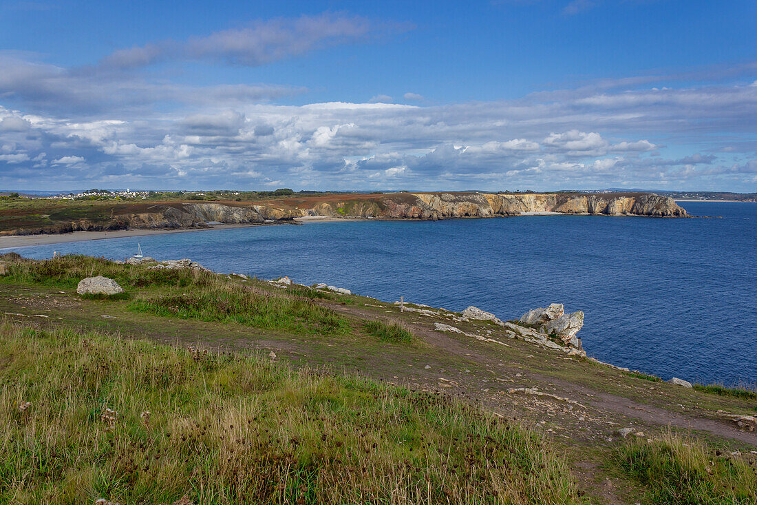 Landschaft, Pointe de Pen Hir, Camaret-sur-Mer, Finistere, Bretagne, Frankreich, Europa