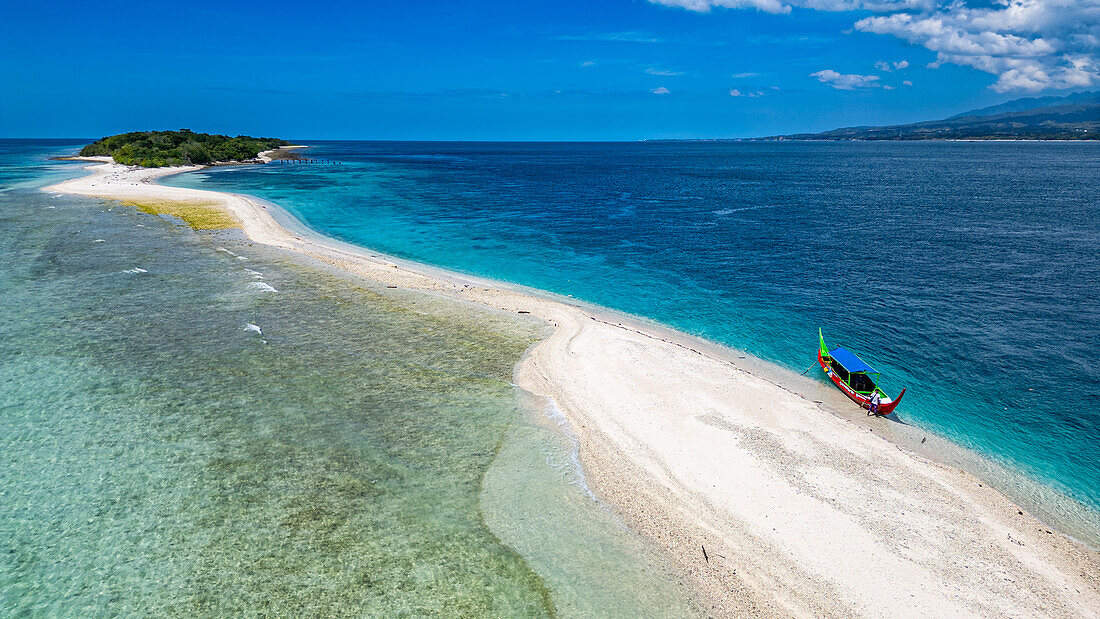 Luftaufnahme der kleinen Insel Santa Cruz, Zamboanga, Mindanao, Philippinen, Südostasien, Asien